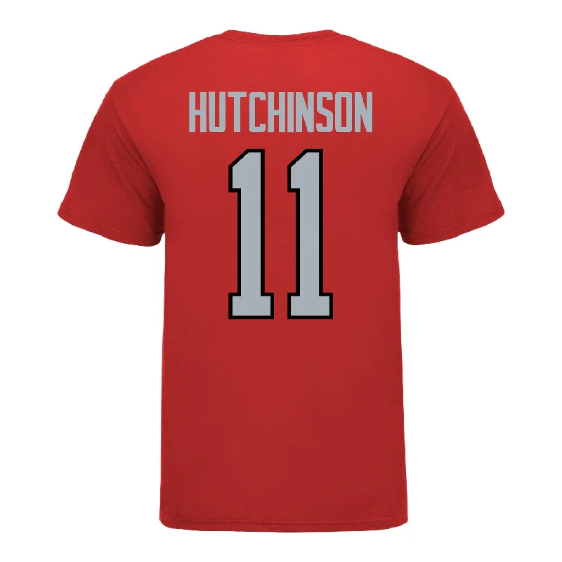 Ohio State Buckeyes Men's Volleyball Student Athlete T-Shirt #11 Ben Hutchinson Artistic Men's Hand