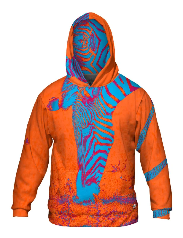 Neon Orange Zebra Athletic Men's High