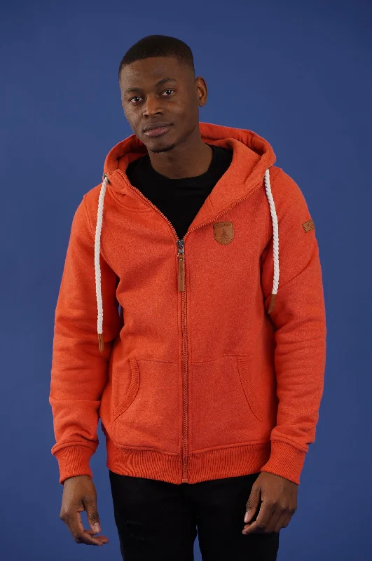 Zeus Orange Hoodie Laid