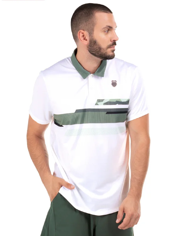 109092-100 | CAMO STRIPE POLO S/S | WHITE Athletic Men's Compression