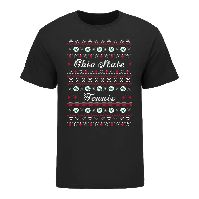 Ohio State Buckeyes Ugly Tennis Sweater T-Shirt Dapper Men's Bow