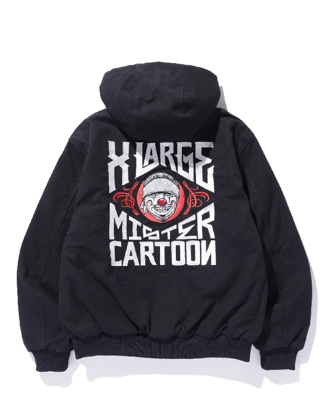 XLARGE x MR.CARTOON HOODED WORK JACKET Trendy Men's Bucket