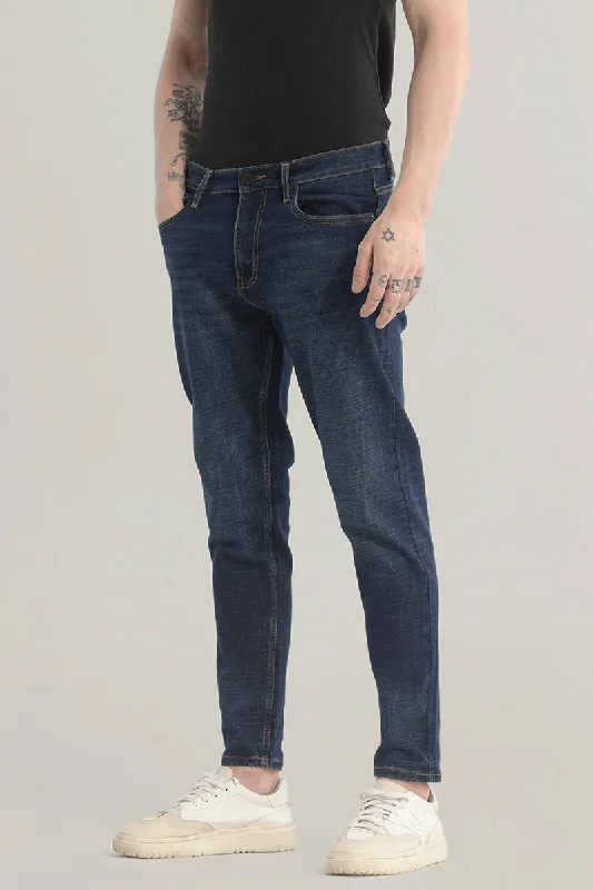 Genesis Dark Blue Skinny Fit Jeans Monochromatic All