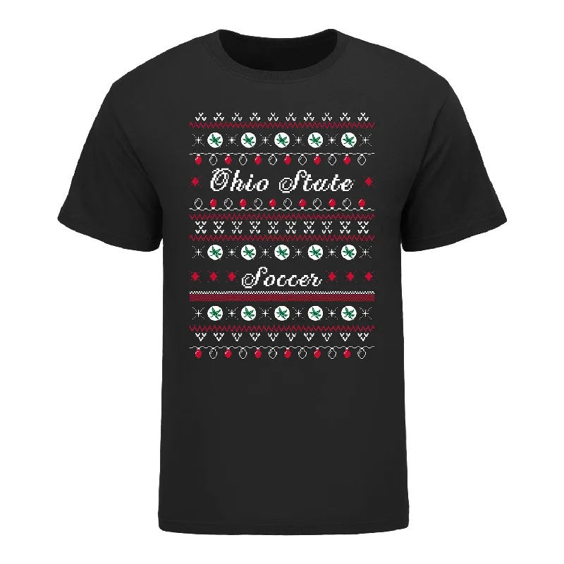 Ohio State Buckeyes Ugly Soccer Sweater T-Shirt British Gentleman Style