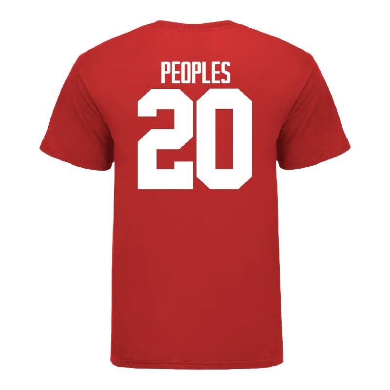 Ohio State Buckeyes James Peoples #20 Student Athlete Football T-Shirt Sophisticated Men's 