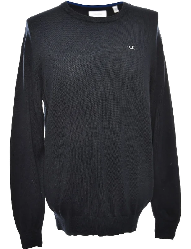 Navy Calvin Klein Jumper - M Monochromatic Office Style