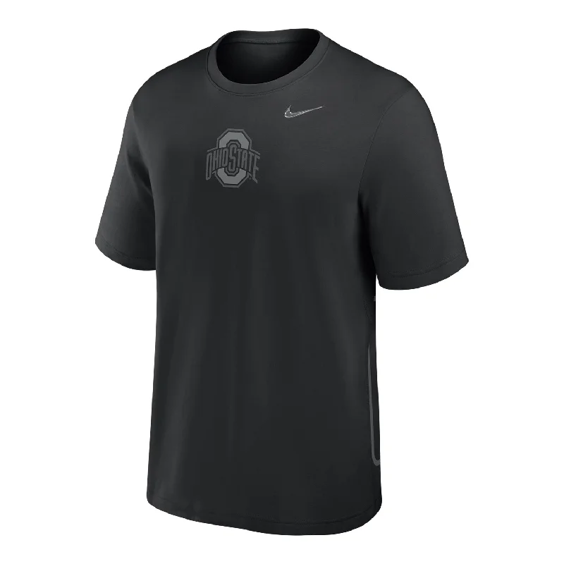 Ohio State Buckeyes Nike Dri-FIT Performance Statement Triple Black Short Sleeve T-Shirt Polished Men's Silk