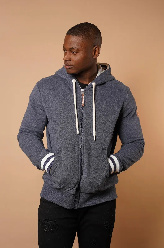 Sophar Navy Zip Hoodie Sharp Men's Italian