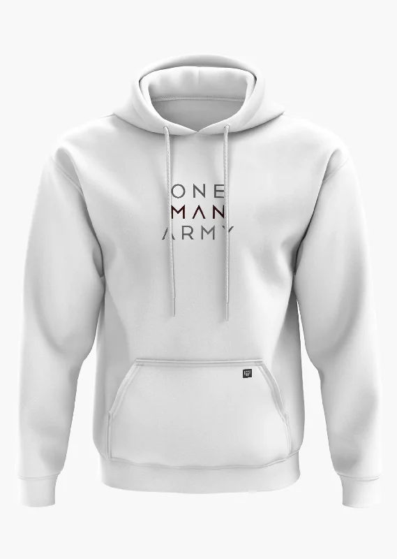 One Man Army Snow Soft Premium Hoodie Unique Men's Patch