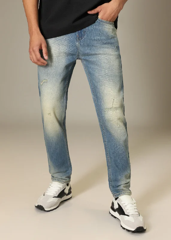 Ribbed Light Blue Slim fit Jeans Street