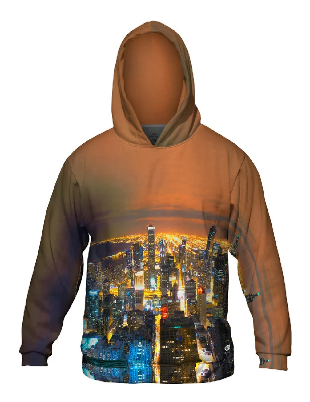 Glowing Chicago Skyline Trendy Men's Bucket