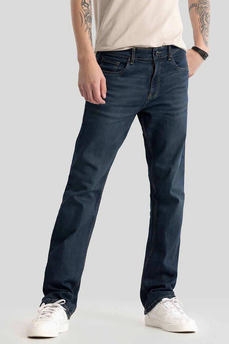 Kari Spruce Blue Straight Fit Jeans Bold Men's Statement