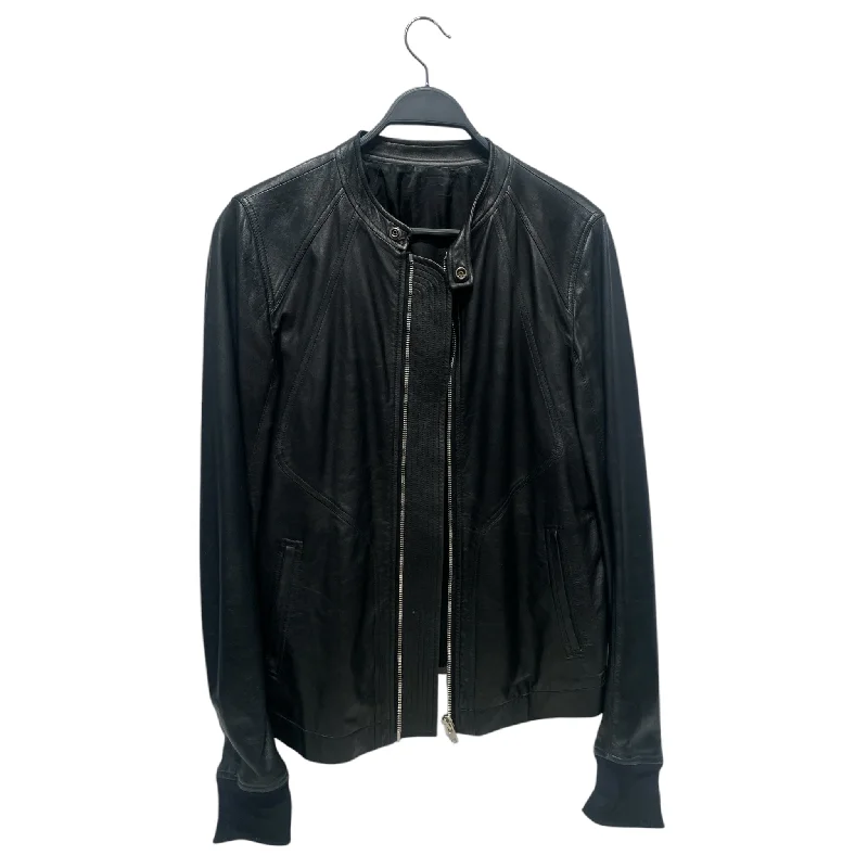 Rick Owens/Leather Jkt/40/Leather/BLK/Instarsia Trendy Men's Scandinavian