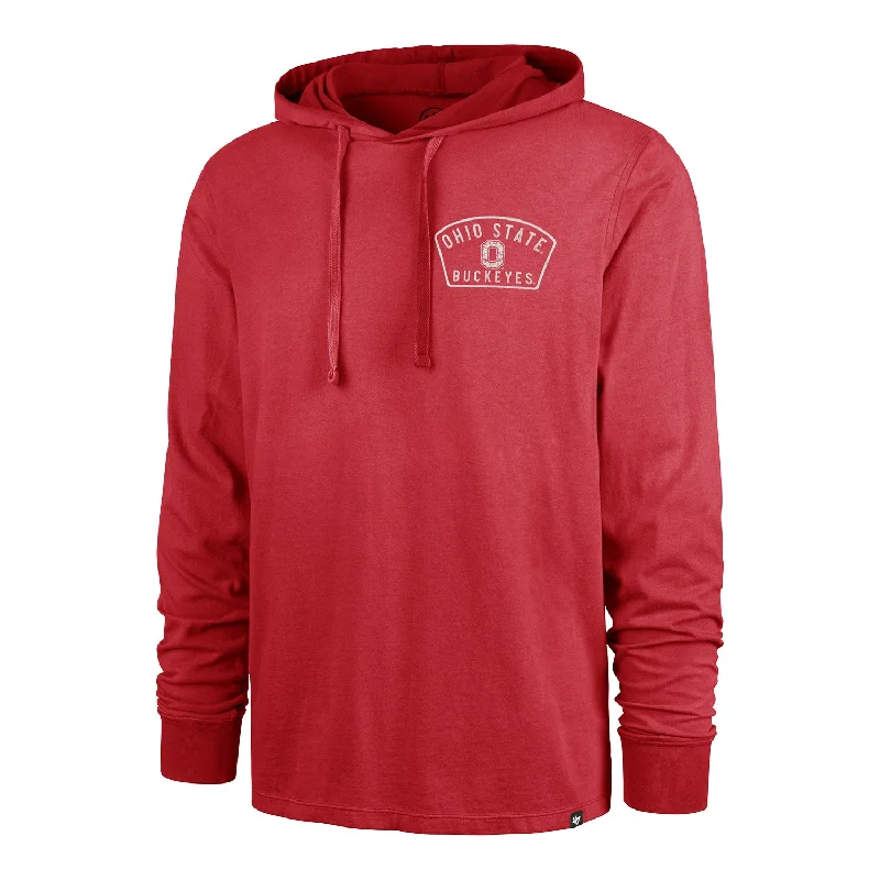 Ohio State Buckeyes 47 Brand Dusted Jersey Hooded Scarlet T-Shirt Beach