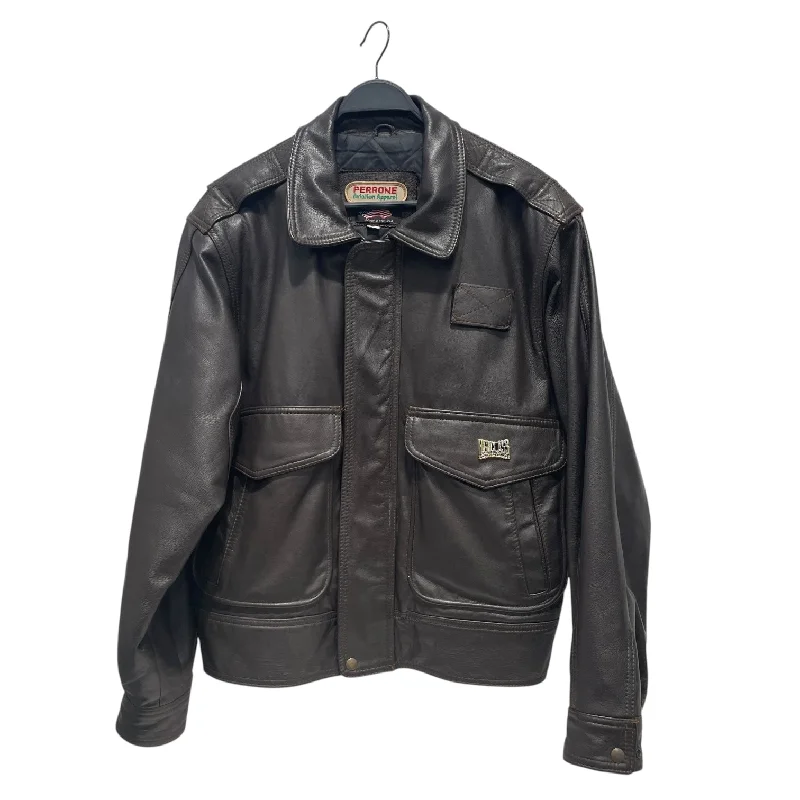 PERRONE/Flight Jkt/L/Leather/BRW/AVIATION JACKET Stylish Men's Tropical 