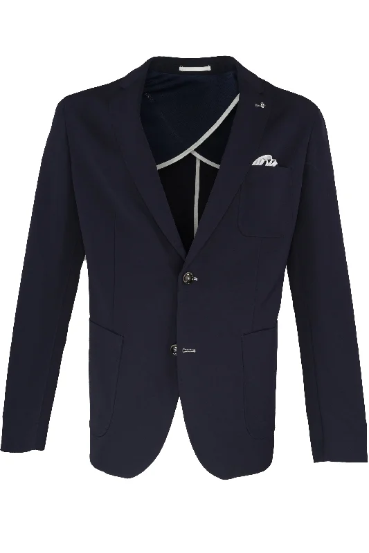 Blue Industry Navy Blazer Monochromatic Office Style