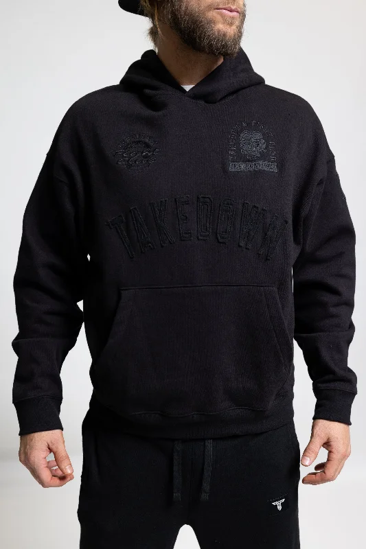 Takedown Arch Heavyweight Hoodie - Black/Black Sharp Men's Italian