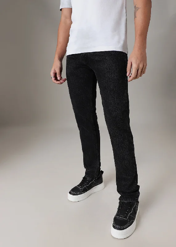 Raven Black Slim Fit Denim Bold Men's Animal