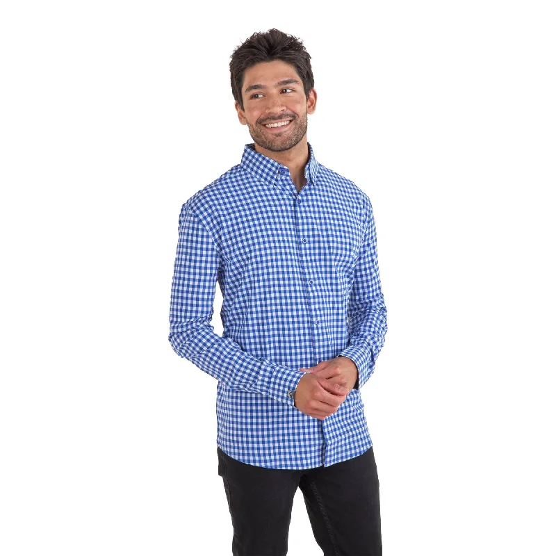 Men's Influencer Woven Shirt - Gingham Relaxed Men's Australian 