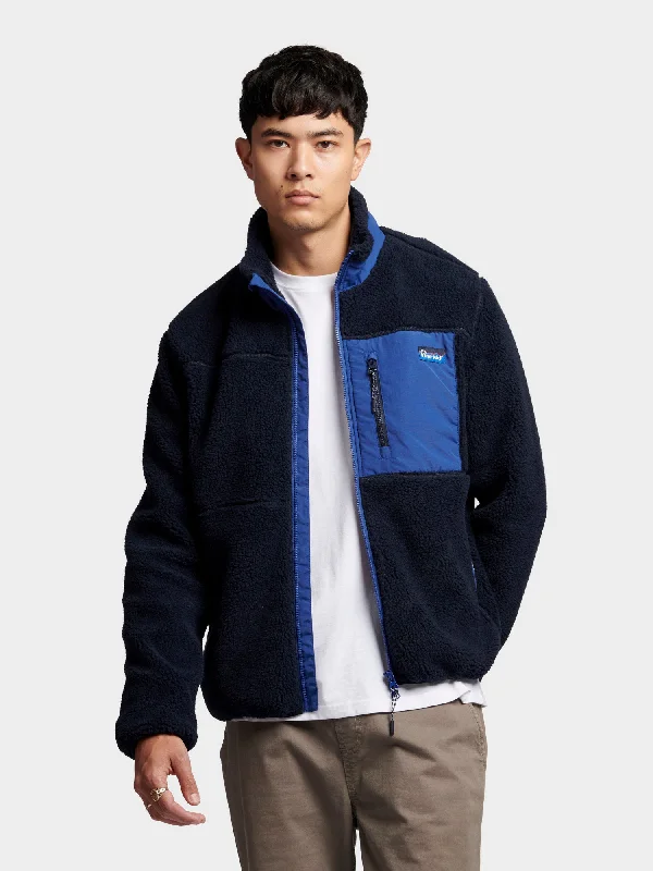 Penfield Mens Mattawa Fleece Jacket Navy Blue Elegant Men's Cashmere