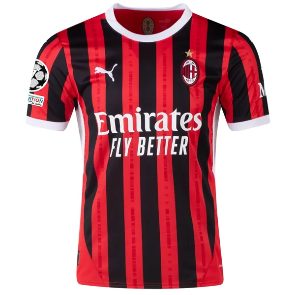 Puma AC Milan Home Jersey w/ Champions League Patches 24/25 (Puma Red/Puma Black) Sophisticated Men's 