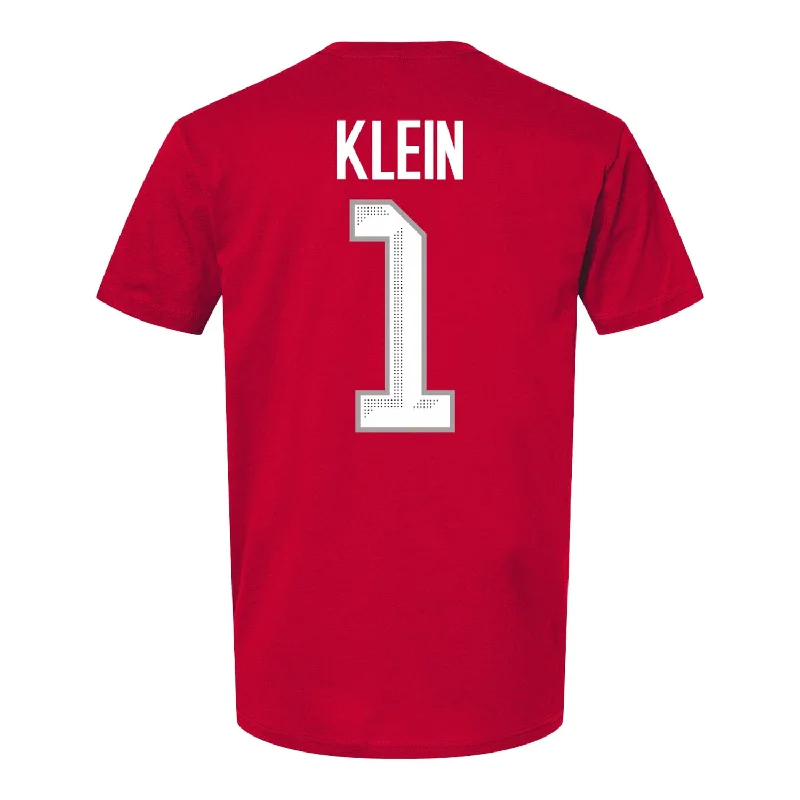 Ohio State Buckeyes #1 Genevieve Klein Student Athlete Women's Hockey T-Shirt Sleek Men's Contemporary 