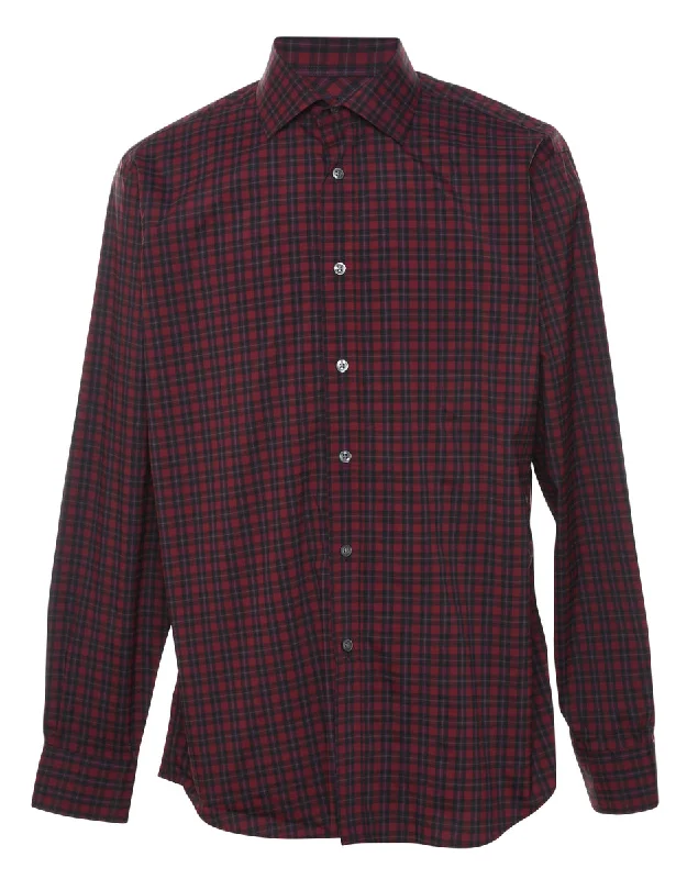 Nautica Checked Shirt - L Modern Men's Geometric