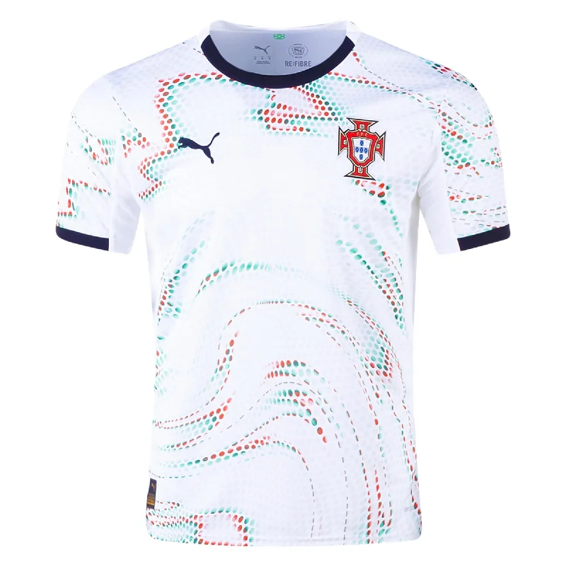 Puma Portugal Away Jersey 25/26 (Puma White/Puma Black) Polished Men's Silk