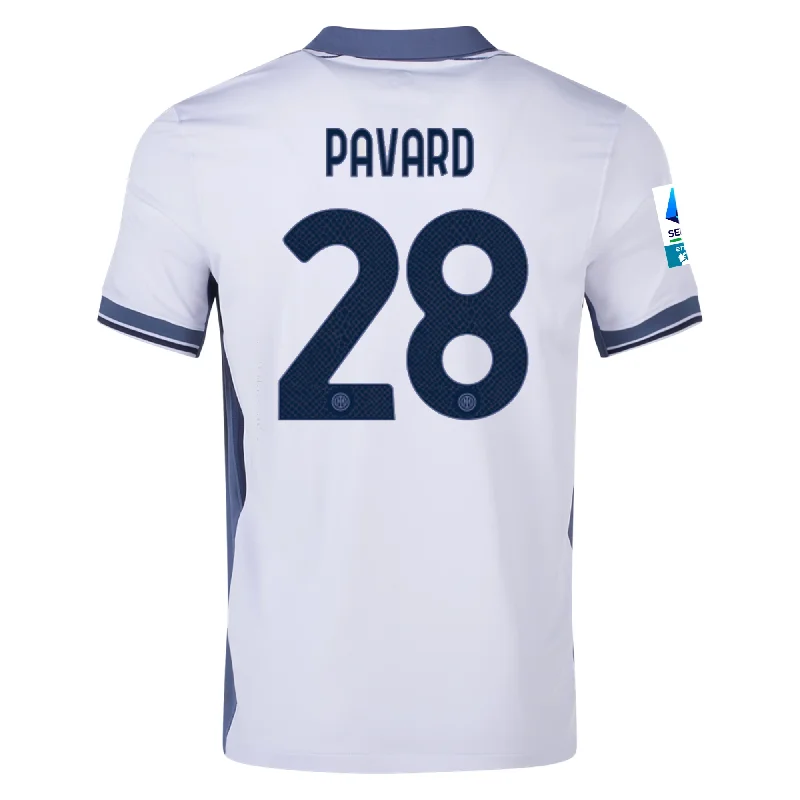 Nike Inter Milan Benjamin Pavard Away Jersey w/ Serie A + Scudetto Patch 24/25 (Summit White/Iris Whisper) Vacation