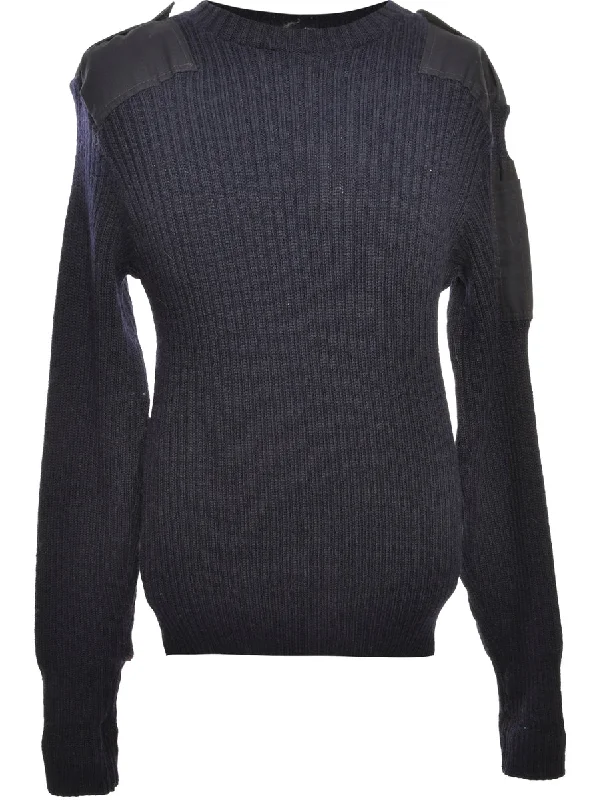 Long Sleeved Navy ]Jumper - M Trendy Men's Bucket