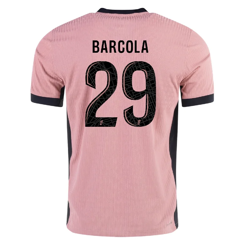 Nike Youth Paris Saint-Germain Bradley Barcola Third Jersey 24/25 (Rust Pink/Blank) Sporty Men's Tennis