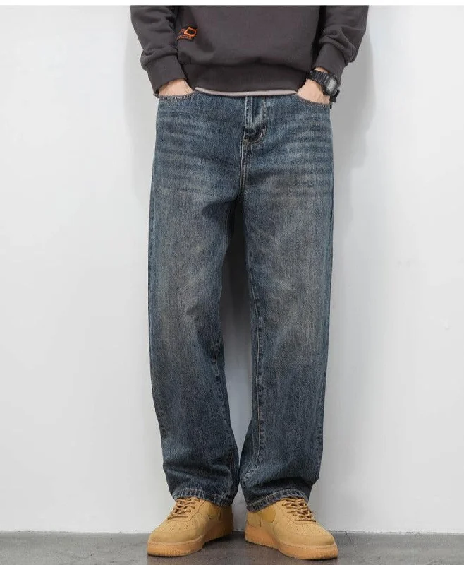 Retro Wide-leg Jeans Sharp Men's Italian