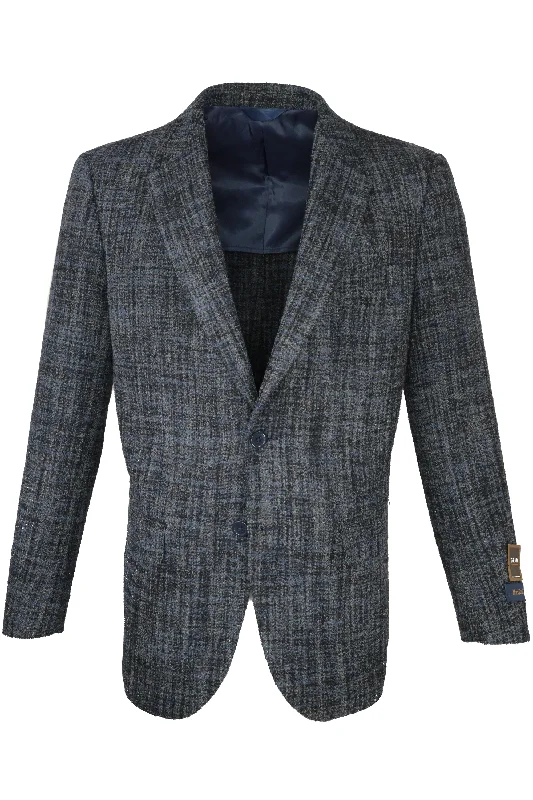 Max Davoli Sport Coat - Blue / Gray Luxurious Men's High