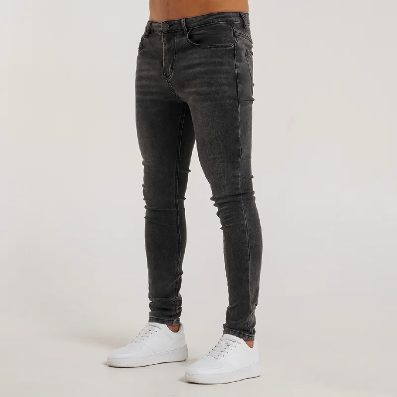 Serrano Slim Fit Jeans - Washed Black Traditional Men's Wool