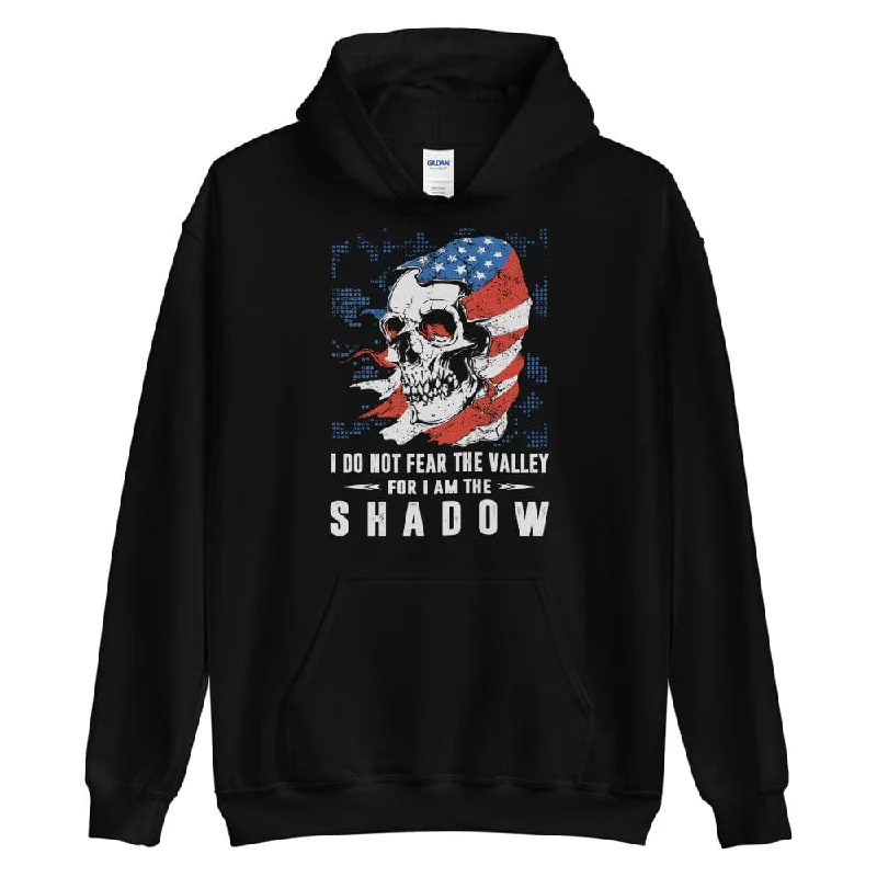 I Do Not Fear The Valley - Skull Hoodie - up to 5XL Edgy Men's Punk