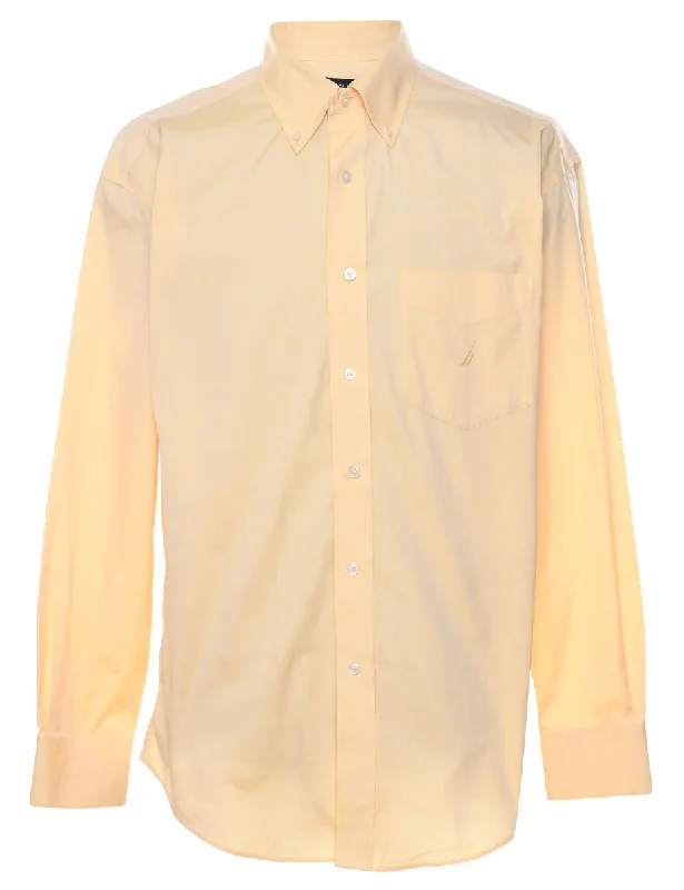 Nautica Yellow Smart Shirt - L Sharp Men's Italian