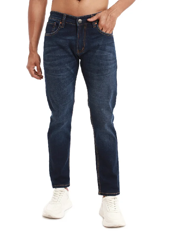 Indigo Blue Slim fit Jeans Luxurious Men's High