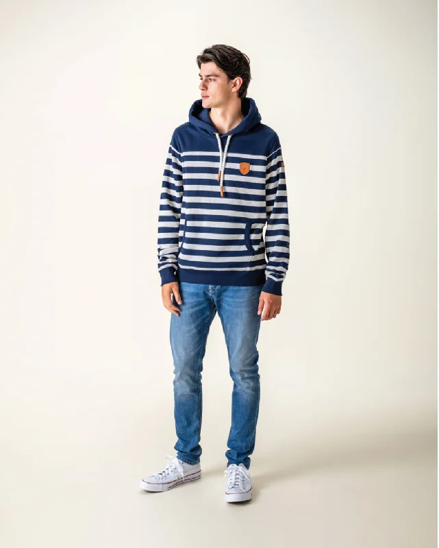 Mateo Navy Hoodie Artistic Men's Hand