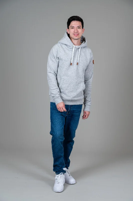 Bill Light Heather Grey Hoodie Streetwear Style