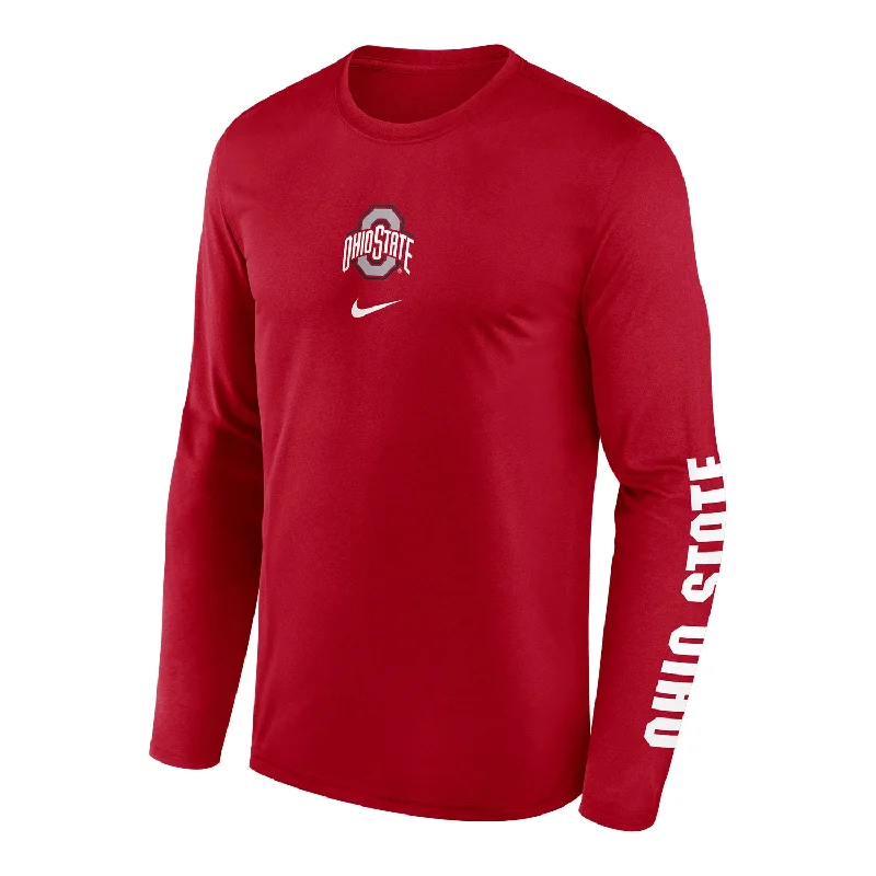 Ohio State Buckeyes Nike 2 Hit Legend Icon Scarlet Long Sleeve T-Shirt Practical Men's Multi