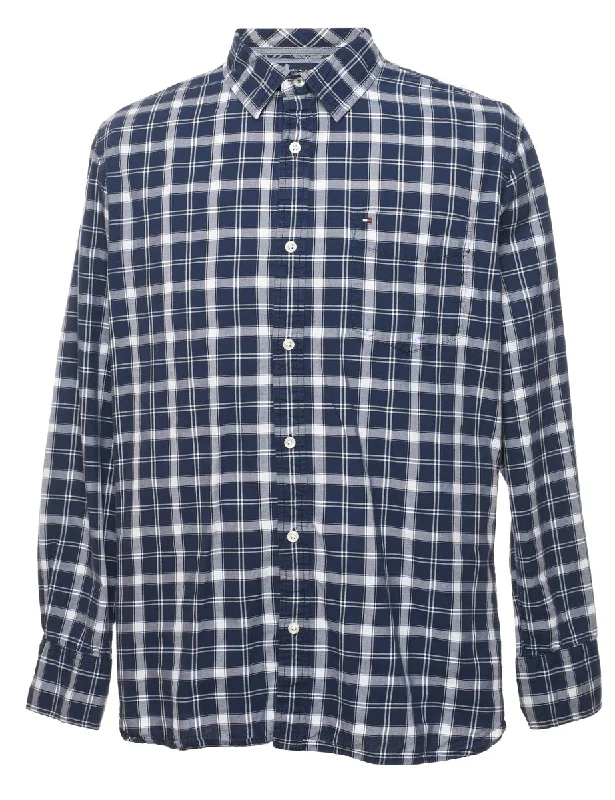 Tommy Hilfiger Checked Shirt - L Monochromatic All