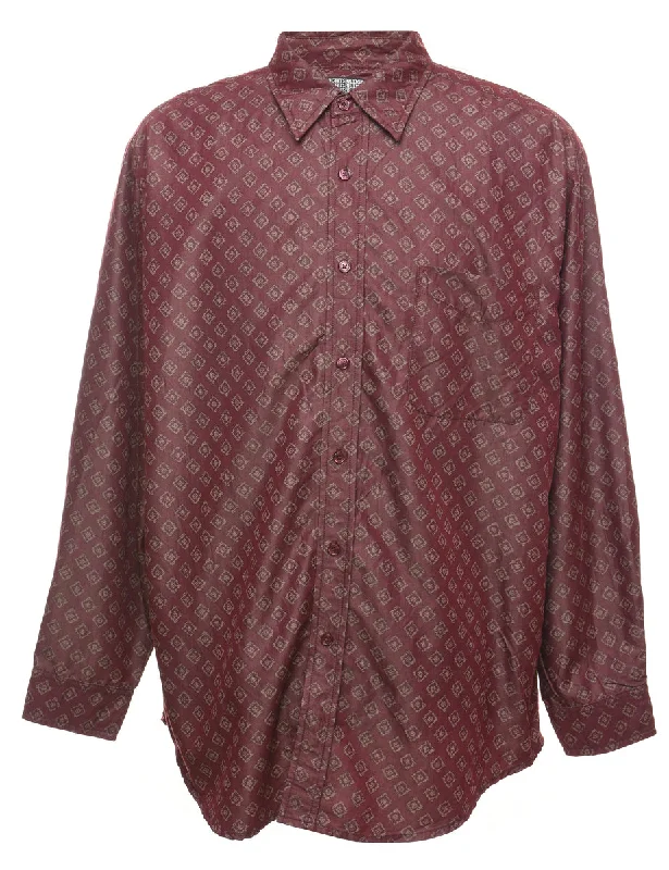 Long Sleeved Patterned Shirt - L Sophisticated Men's 