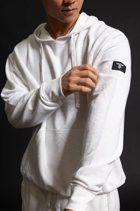 Takedown Sleeve Patch Hoodie - White Hip Men's Urban