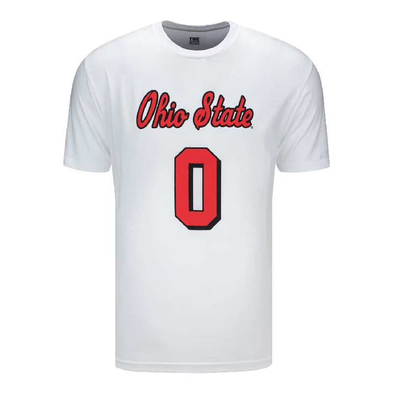 Ohio State Buckeyes Volleyball White T-Shirt Beach