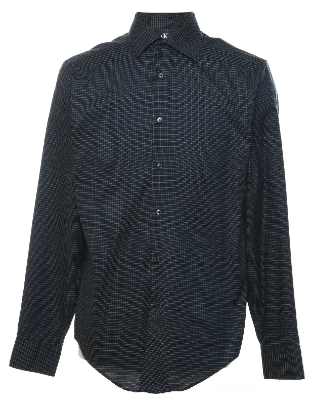 Calvin Klein Black Checked Shirt - M Cozy Men's Sherpa