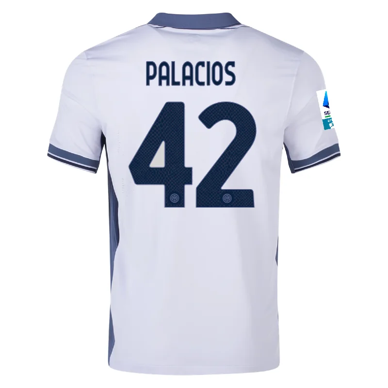 Nike Inter Milan Tomás Palacios Away Jersey w/ Serie A + Scudetto Patch 24/25 (Summit White/Iris Whisper) Sleek Men's Contemporary 