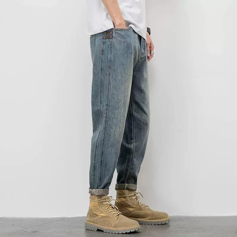 Retro Casual Straight Jeans Cool Men's Skate