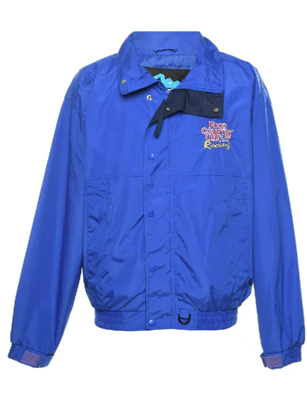 Blue Embroidered Nylon Jacket - M Lumberjack