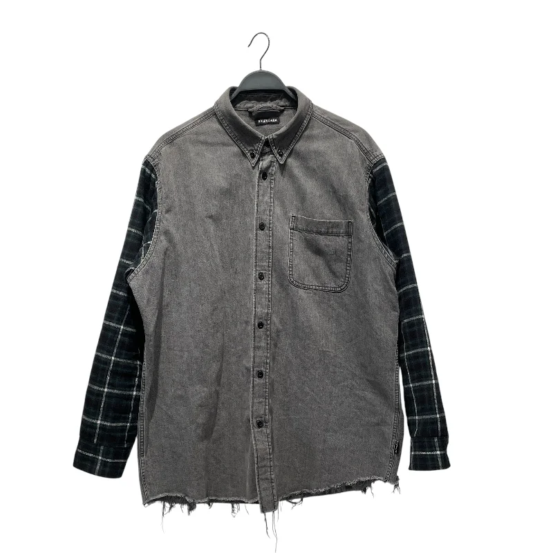 BALENCIAGA/Jacket/37/Cotton/GRY/Plaid/ Confident Men's Power