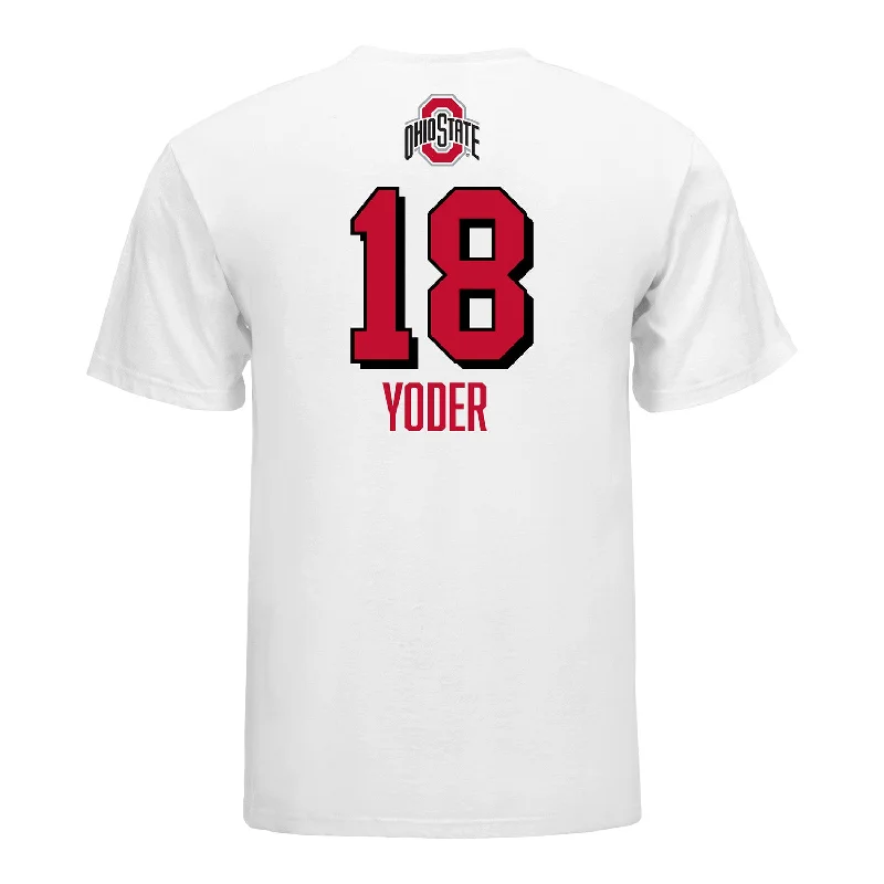 Ohio State Buckeyes Women's Volleyball Student Athlete T-Shirt #18 Abby Yoder Laid